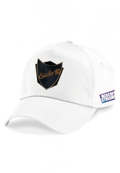 5 Panel Cap Logo weiß