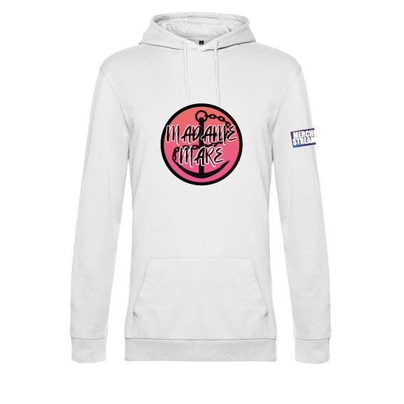 Hoodie #weiß groß