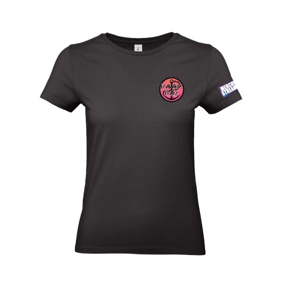 T-Shirt Damen Logo klein schwarz