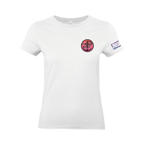 T-Shirt Damen Logo klein weiß